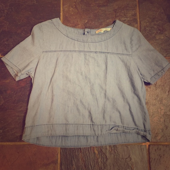 Urban outfitters light denim crop top