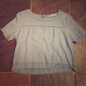 Urban outfitters light denim crop top