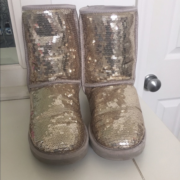 UGG Shoes - Silver sequin Uggs