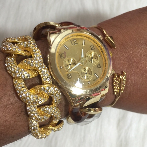 Gold Pave Chain Bracelet