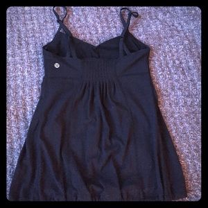Lululemon Black spaghetti strap built in bra tank