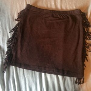 Fringe mini skirt