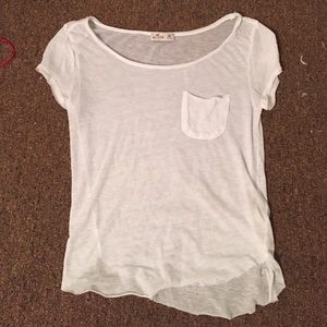 Hollister white pocket tee