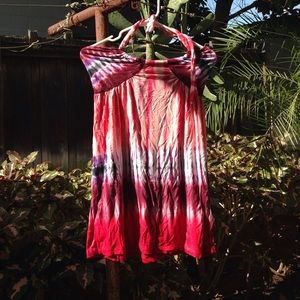 Tie dye halter dress
