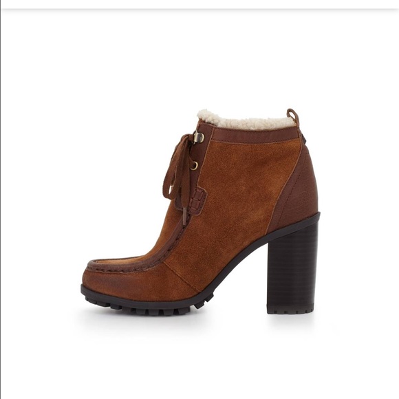 Sam Edelman brown laced up booties - Picture 2 of 3