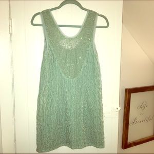 FreePeople velvet dress with beaded back.