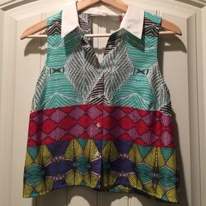 Tribal Patterned crop top