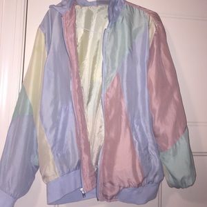 Vintage/retro rare pastel bomber jacket