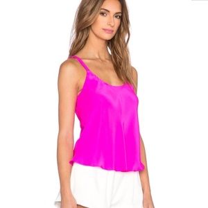 Amanda Uprichard silk tank in hot pink