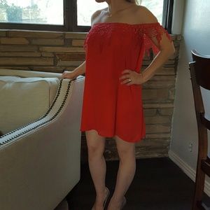 *SOLD *  the shoulder dress