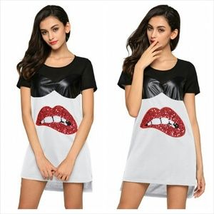 Backless patchwork dress