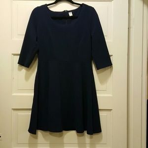 Navy 3/4 Sleeve Dress