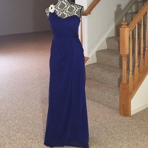 Blue one shoulder formal Gown