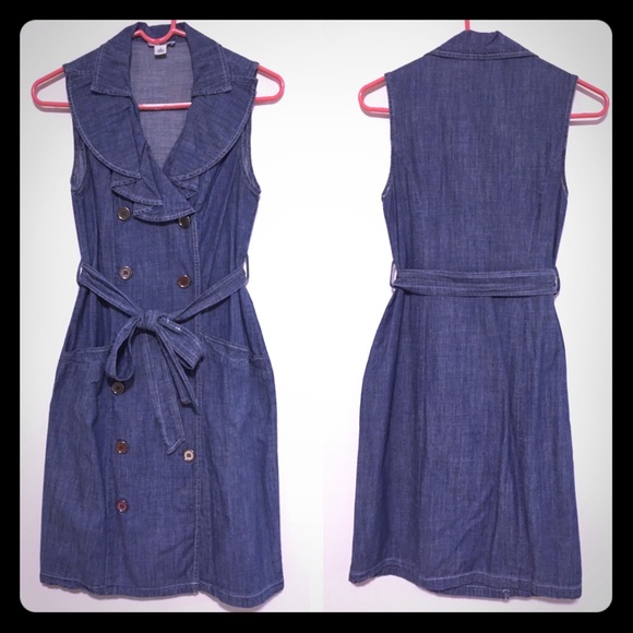 Denim wrap dress