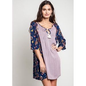 Boho Navy Print Tunic