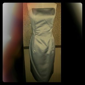Strapless Knee-length Satin Dress