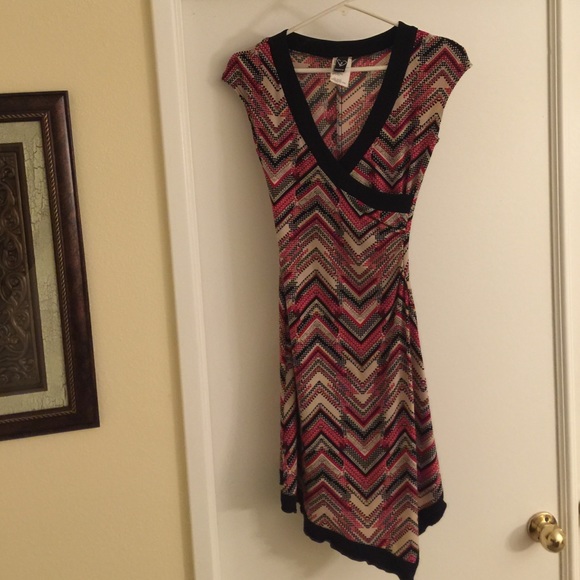 Multicolored wrap dress