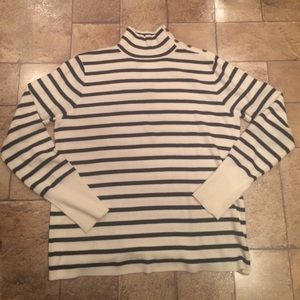 Black and white striped turtleneck
