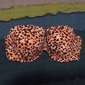 Victoria's Secret leopard strapless bikini top
