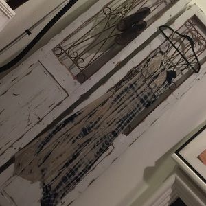 Navy and Beige tie-dye maxi dress (s)