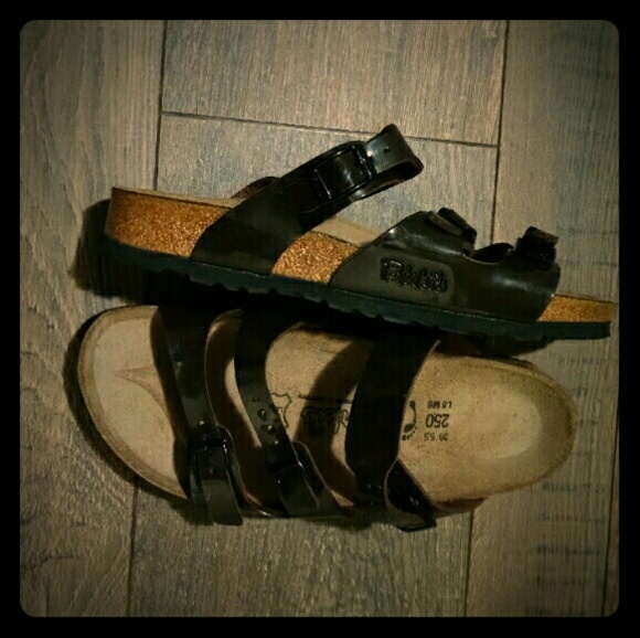 Birkenstock Shoes - Dark Brown Birkenstock Patent 39