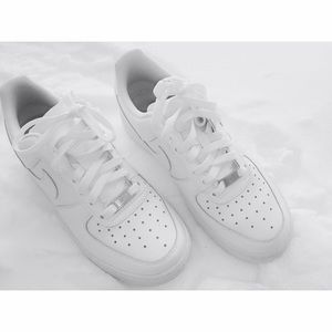Nike All white Air Force Ones ••RESERVED••