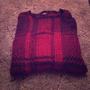 Hot Topic knitted red and black sweater