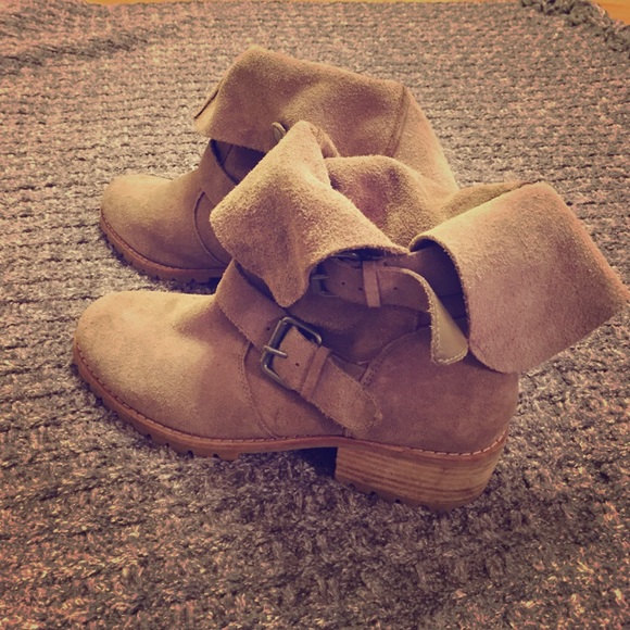 Dolce Vita tan booties with cute buckles