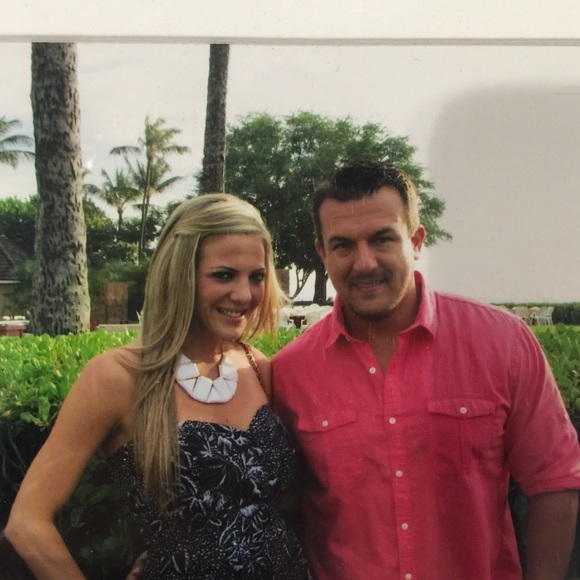 Black and white Hawaiian print dress - Picture 2 of 2