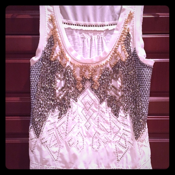 Anthropologie embroidered tank