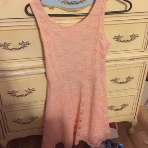 pink lace dress