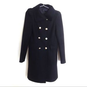 Zara Wool Blend Military Style Coat