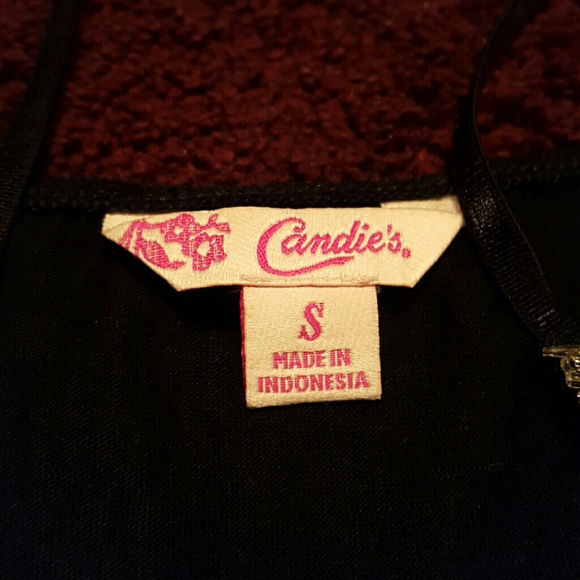 New Candies black long shirt, shiny silver collar - Picture 3 of 3