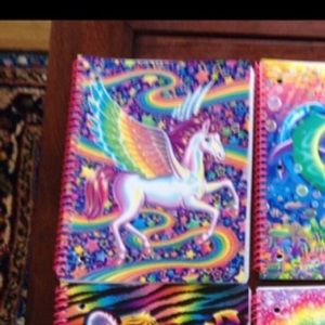 Lisa frank Pegasus glitter notebook new