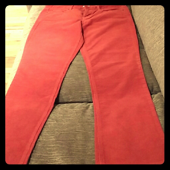 J. Crew Orange Corduroy Pants Size 28Short - Picture 1 of 4