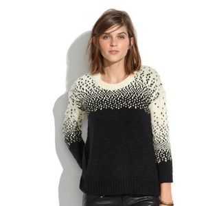 Madewell Black and Off White Sweater