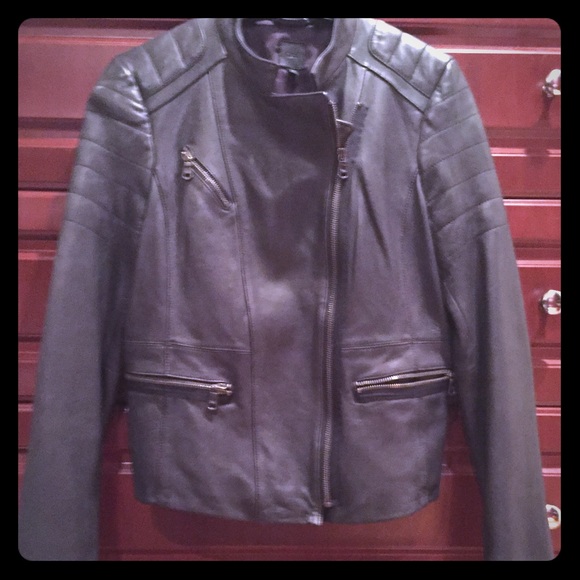 Gap leather moto leather jacket