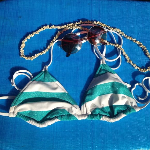 Striped bikini top