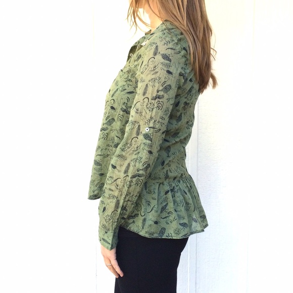 Anthropologie Tops - Anthropologie Green shirt