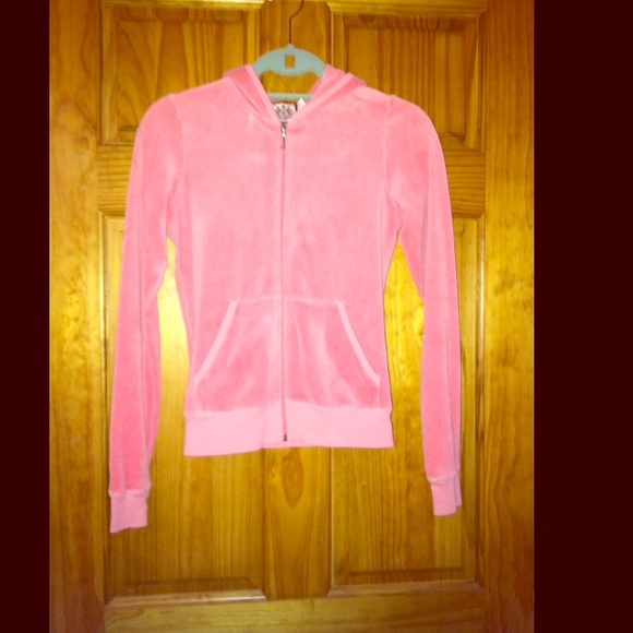 Light pink juicy couture velour hoodie