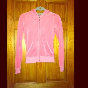 Light pink juicy couture velour hoodie