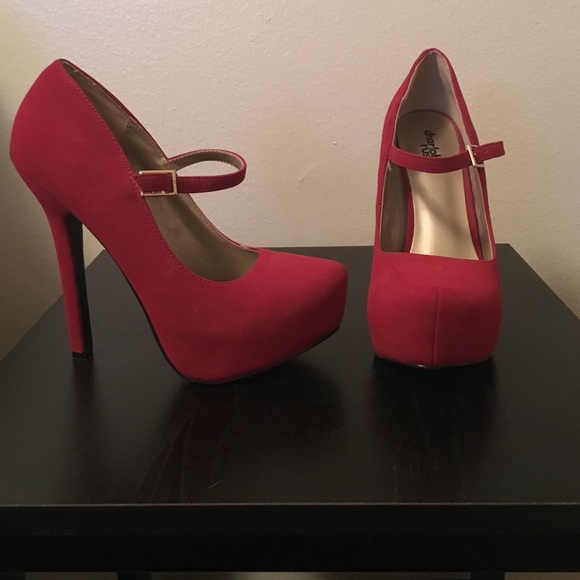 Red Heels with Strap