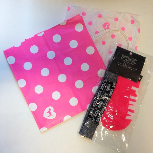 Victoria's Secret PINK socks and headband set