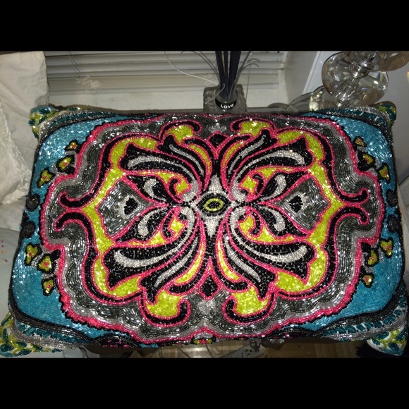 GORGEOUS beaded throw pillow!