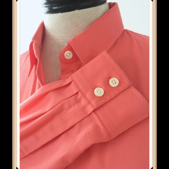 Banana Republic Coral No Iron Buttondown