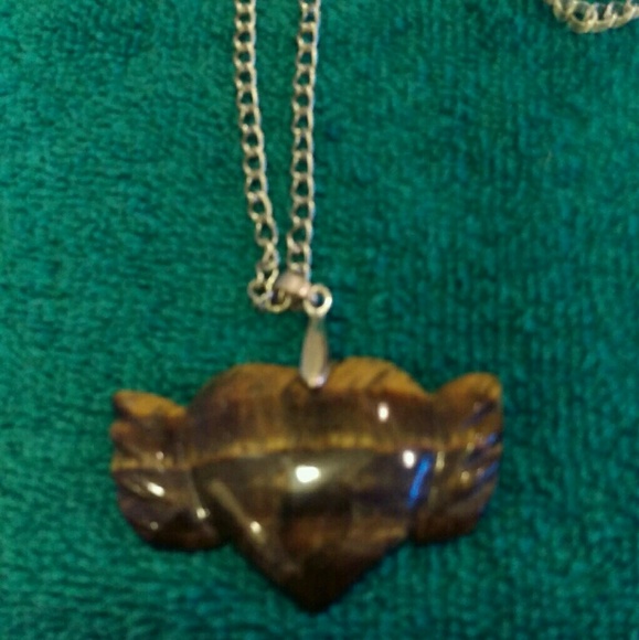 ****SOLD Stunning Tigers Eye Heart with Wings