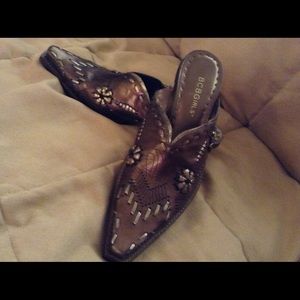 Fun BCBG mules!