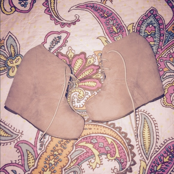 Taupe booties NOT FOR SALE