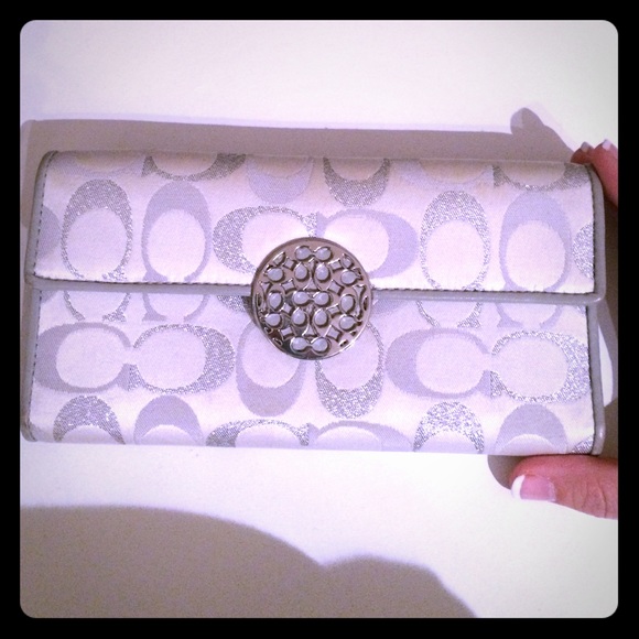 Silver coach wallet