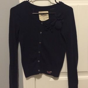 Navy Blue Hollister Cardigan - Small